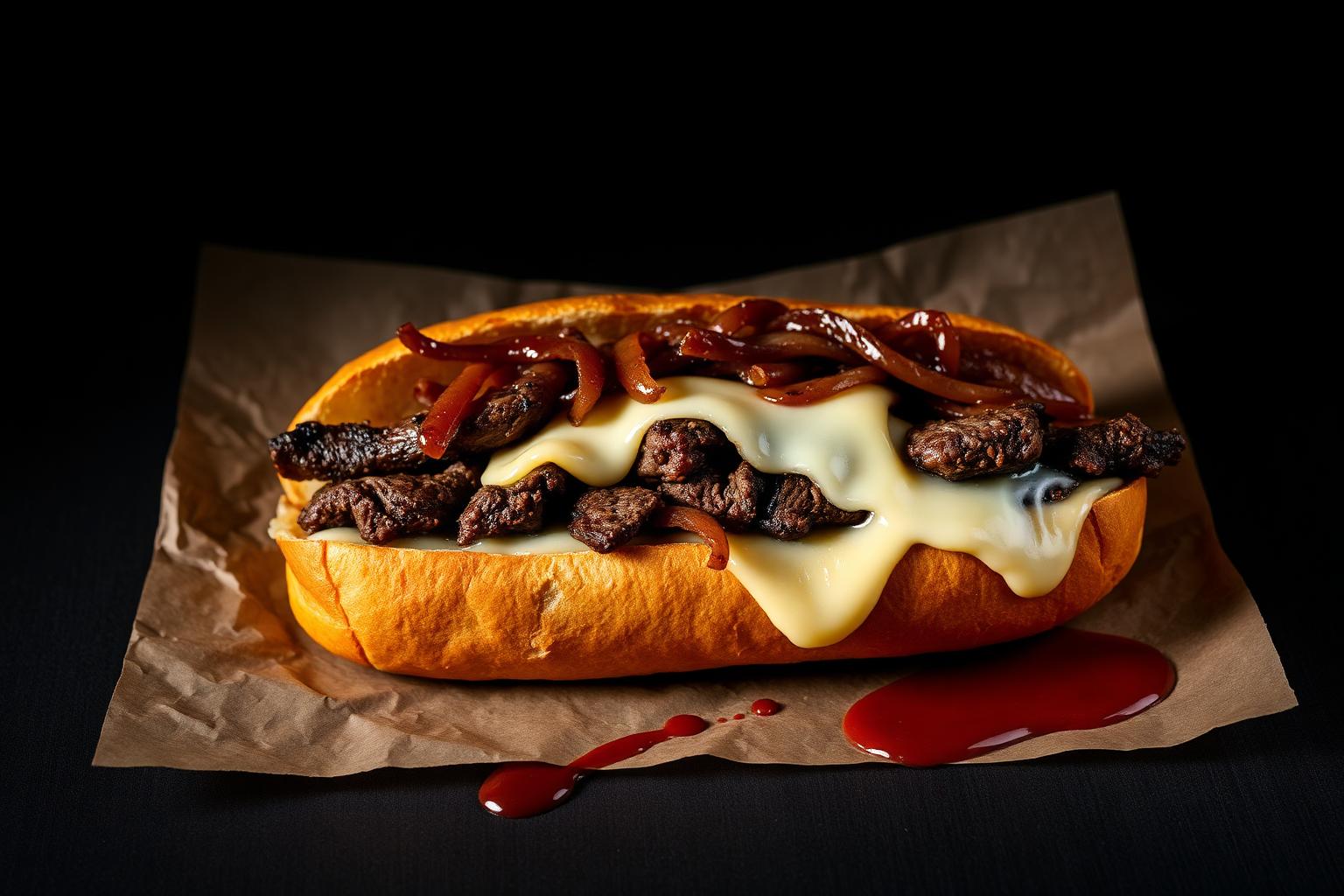 Phat Phillies cheesesteak on butcher paper